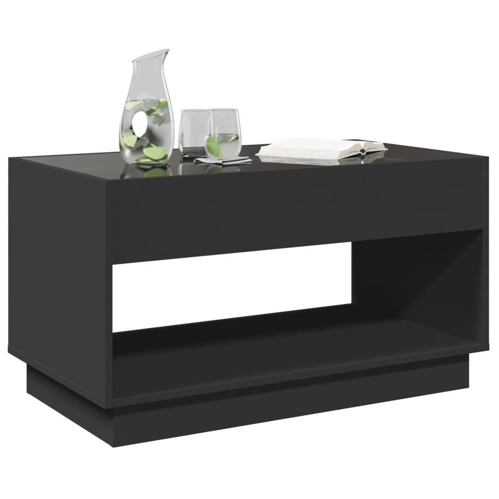 Table basse avec LED infini noir 90x50x50 cm - XIOS