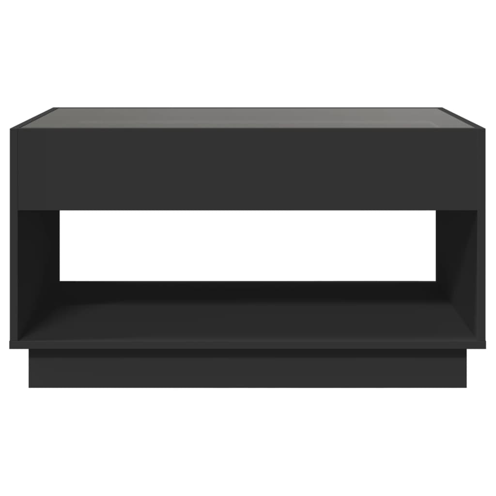 Table basse avec LED infini noir 90x50x50 cm - XIOS