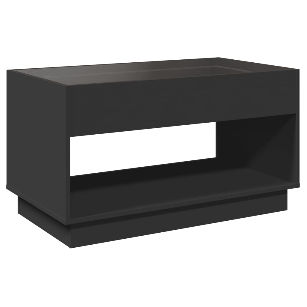 Table basse avec LED infini noir 90x50x50 cm - XIOS