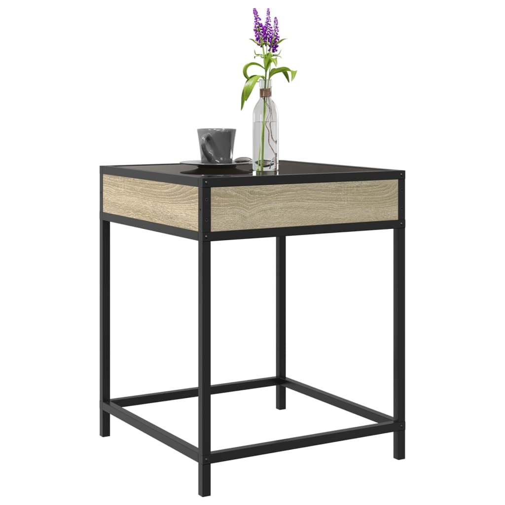 Table basse avec LED Infinity chêne sonoma 40x40x51 cm - XIOS