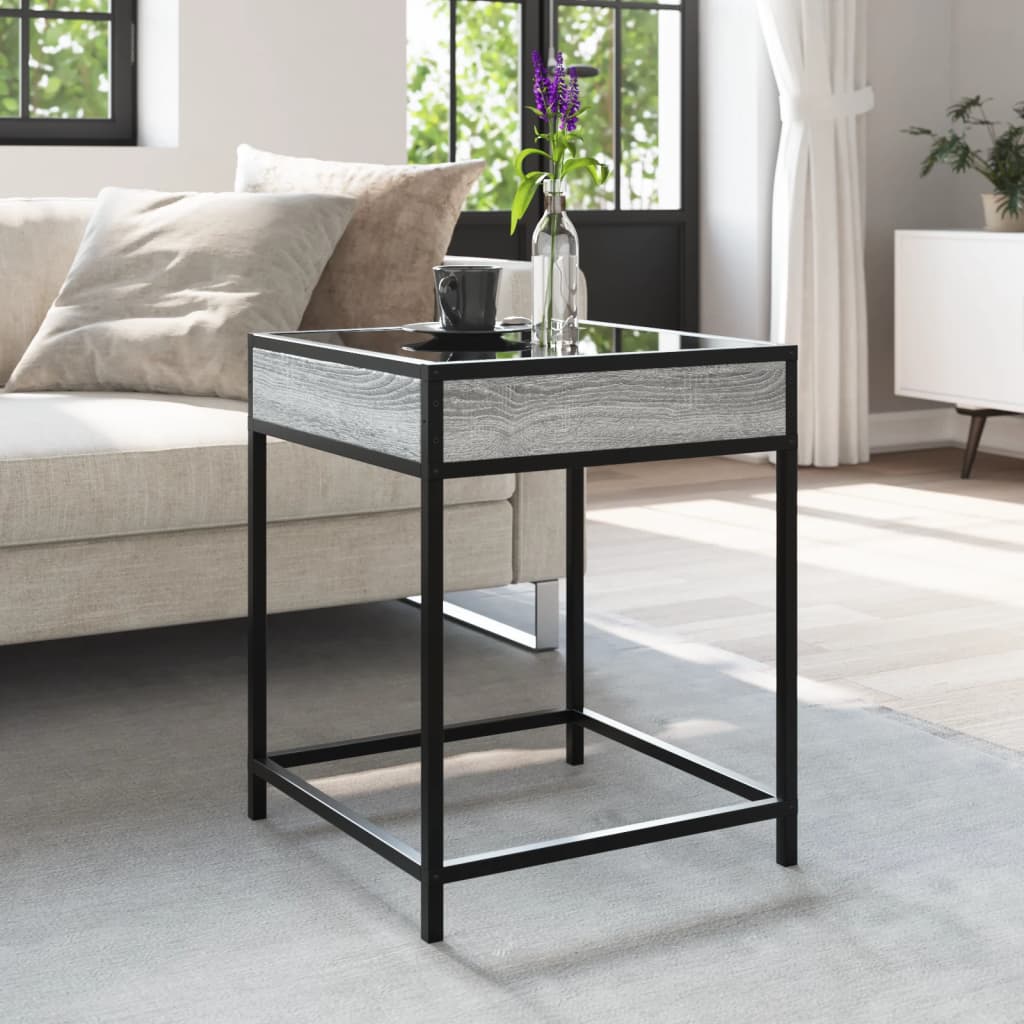 Table basse avec LED Infinity sonoma gris 40x40x51 cm - XIOS