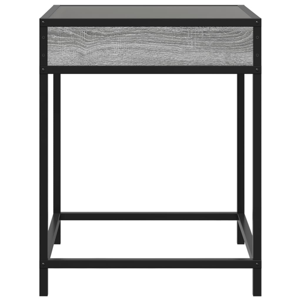 Table basse avec LED Infinity sonoma gris 40x40x51 cm - XIOS