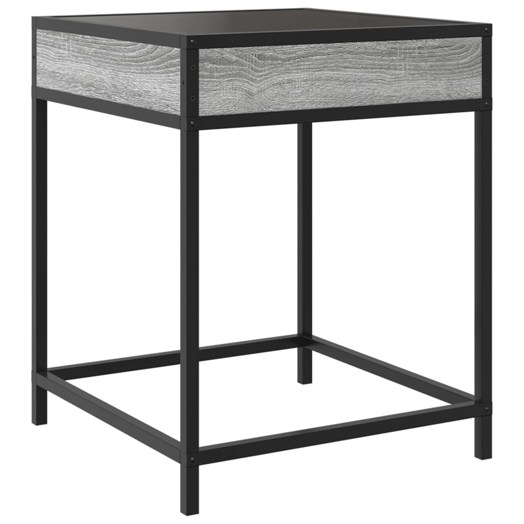 Table basse avec LED Infinity sonoma gris 40x40x51 cm - XIOS