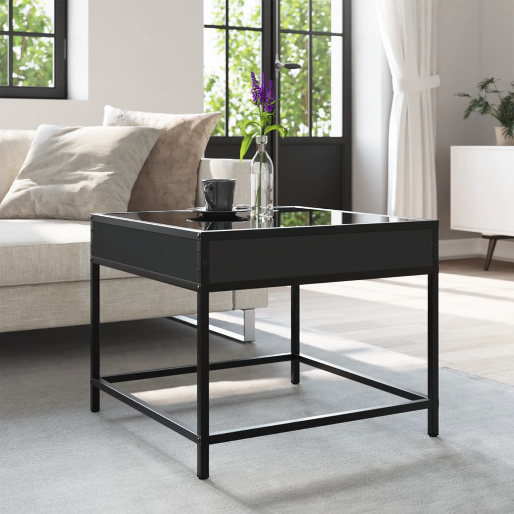 Table basse avec LED Infinity noir 50x50x41 cm - XIOS