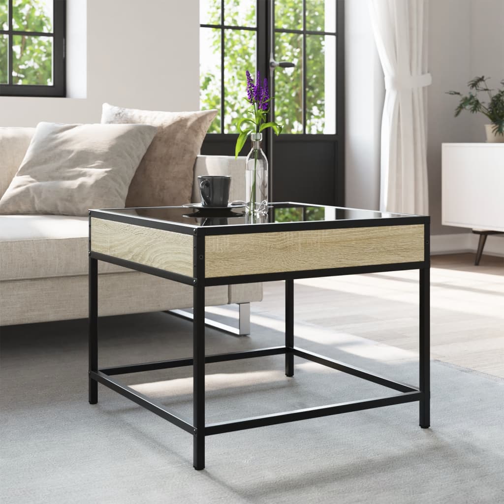 Table basse avec LED infini chêne sonoma 50x50x41 cm - XIOS