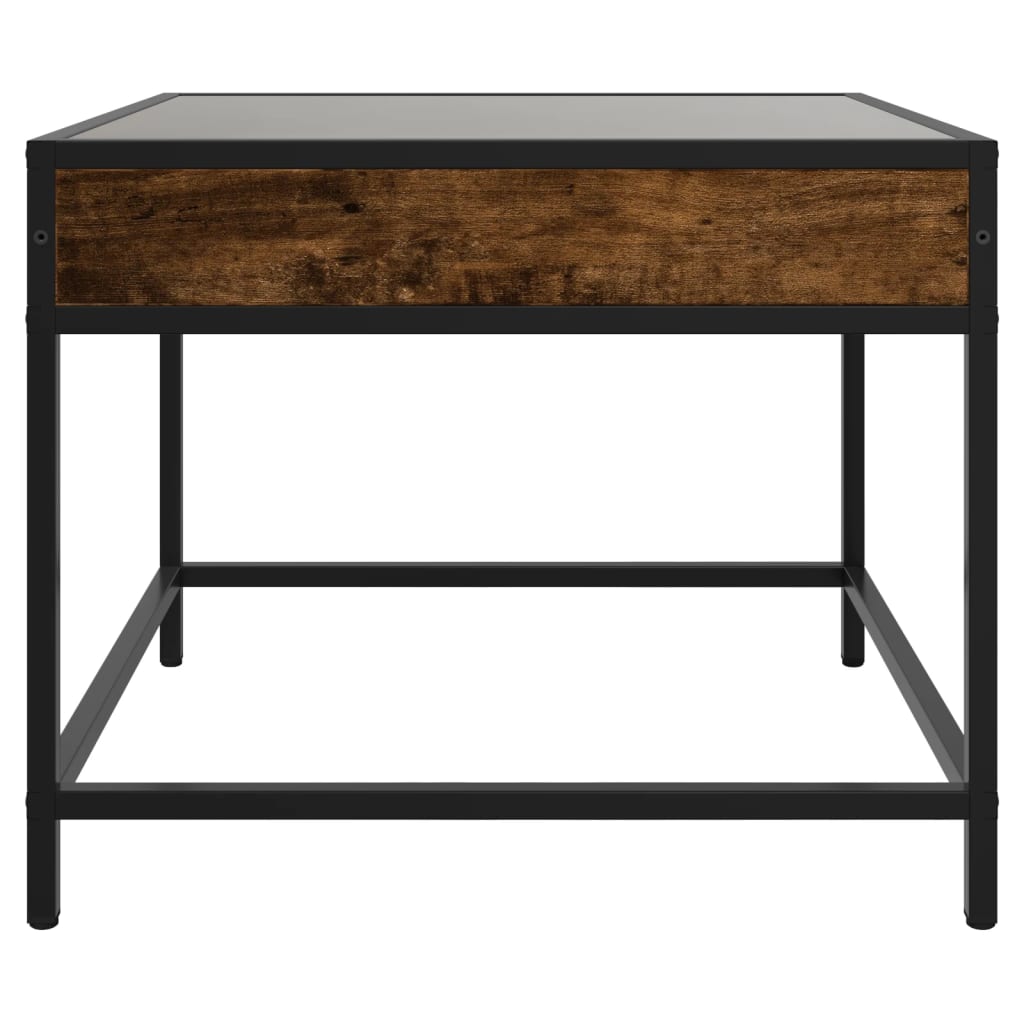 Table basse avec LED Infinity chêne fumé 50x50x41 cm - XIOS