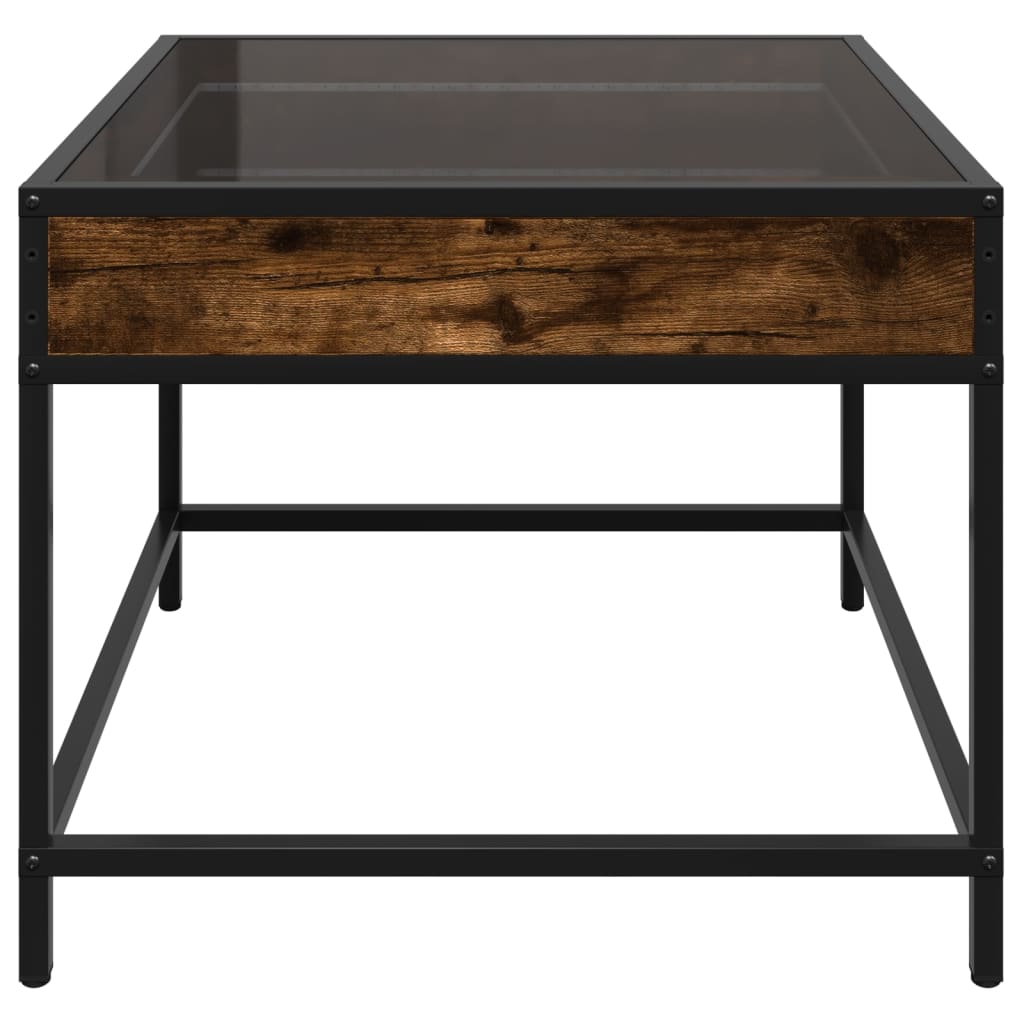 Table basse avec LED Infinity chêne fumé 50x50x41 cm - XIOS