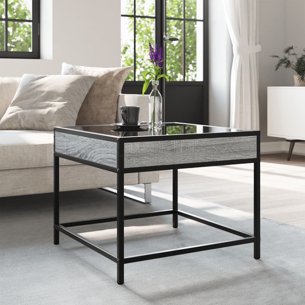 Table basse avec LED Infinity sonoma gris 50x50x41 cm - XIOS