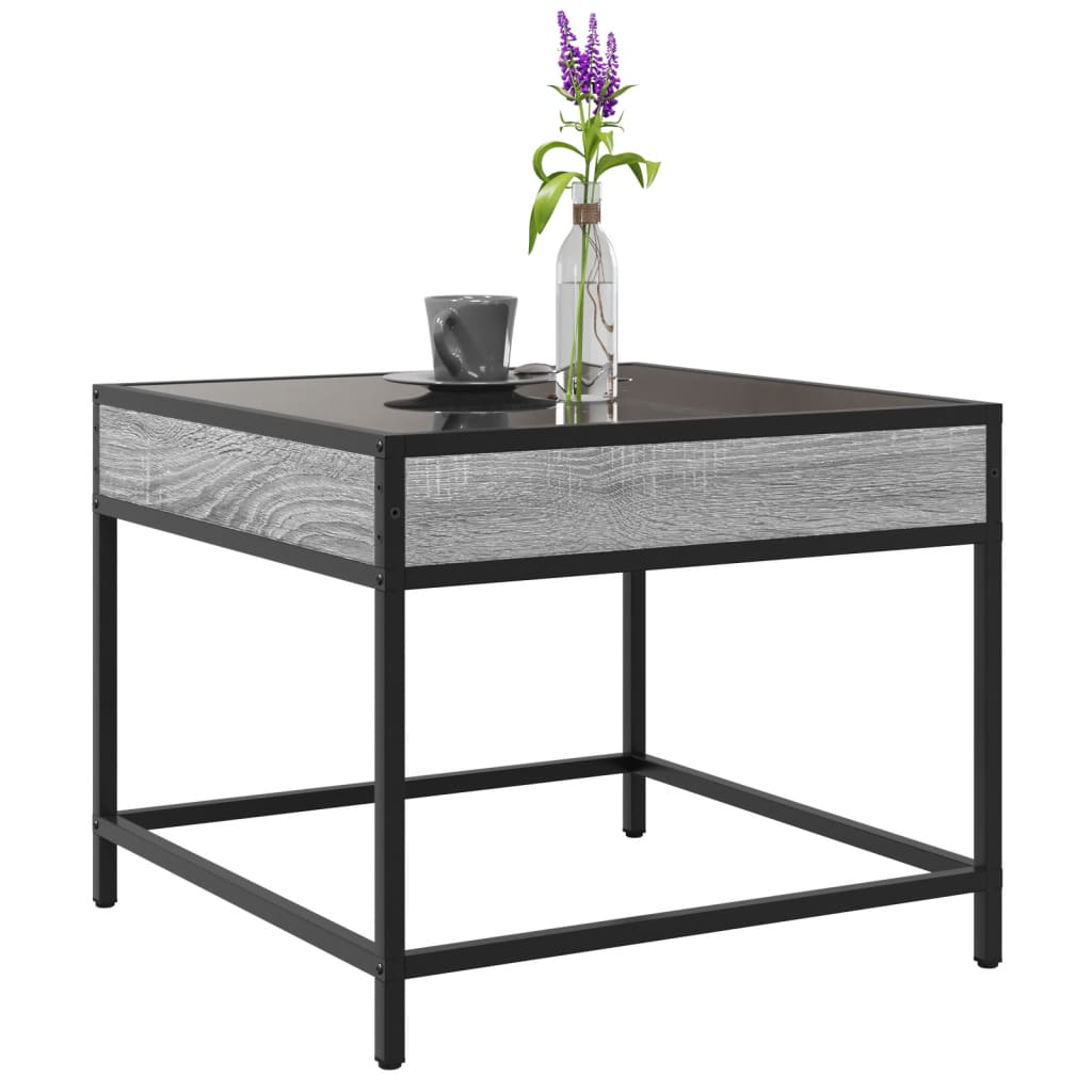 Table basse avec LED Infinity sonoma gris 50x50x41 cm - XIOS