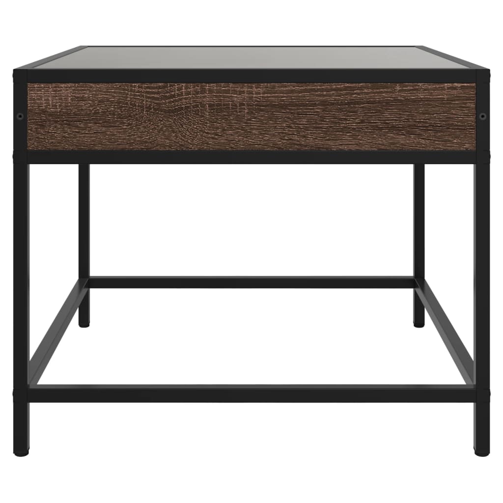 Table basse avec LED Infinity chêne marron 50x50x41 cm - XIOS