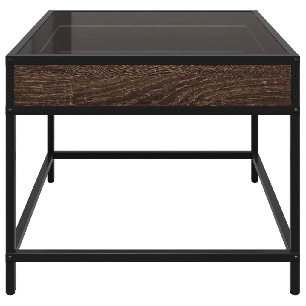 Table basse avec LED Infinity chêne marron 50x50x41 cm - XIOS