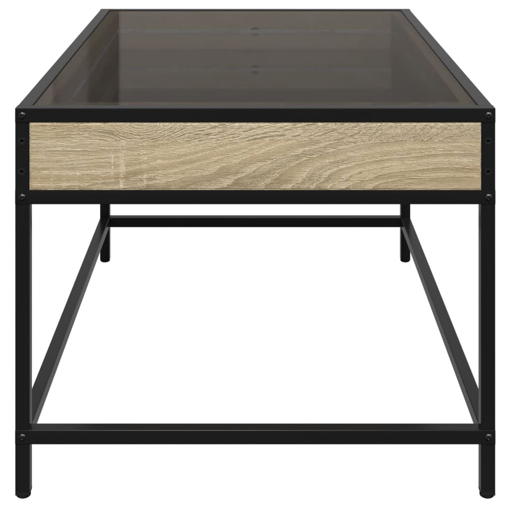 Table basse avec LED infini chêne sonoma 70x50x41 cm - XIOS