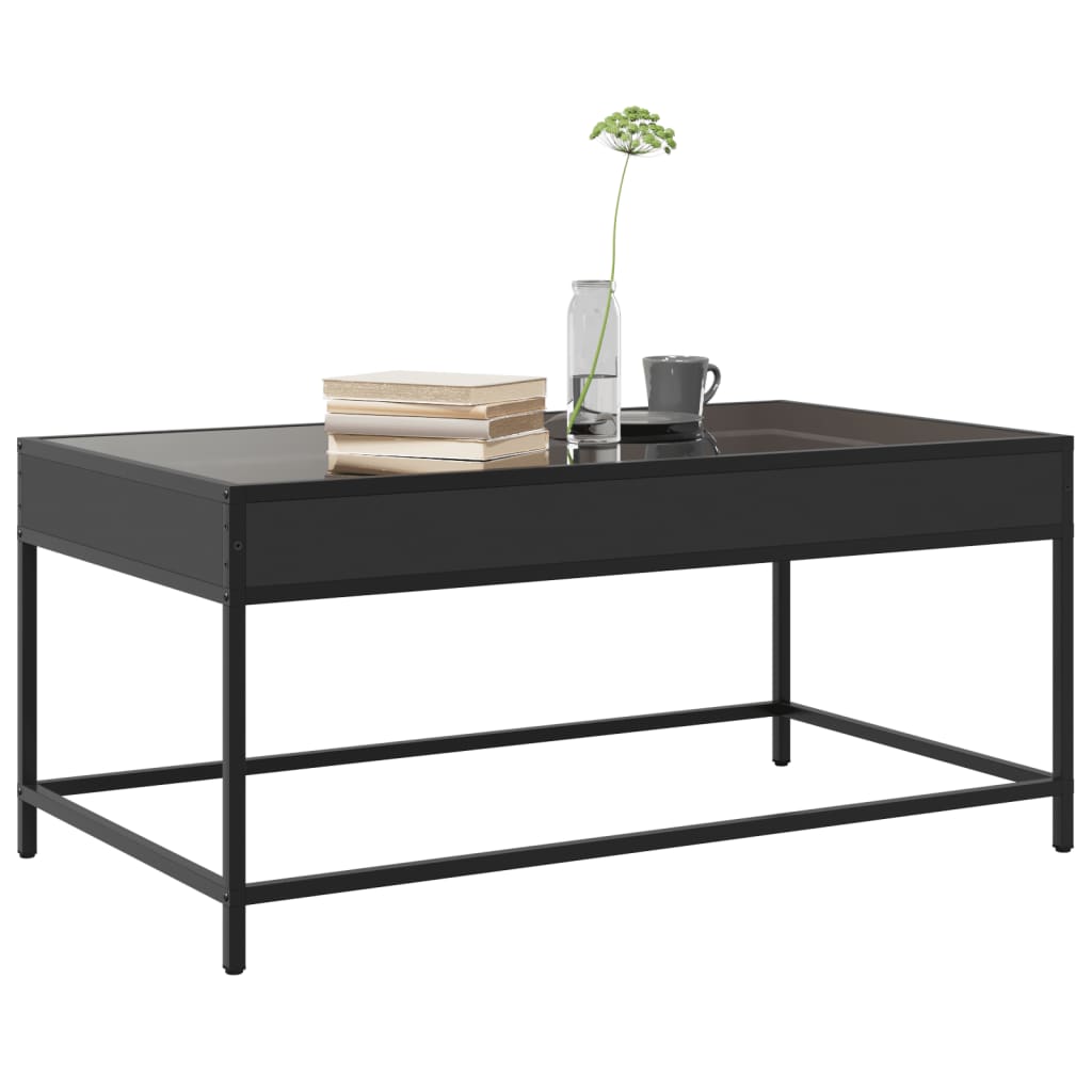 Table basse avec LED infini noir 90x50x41 cm - XIOS