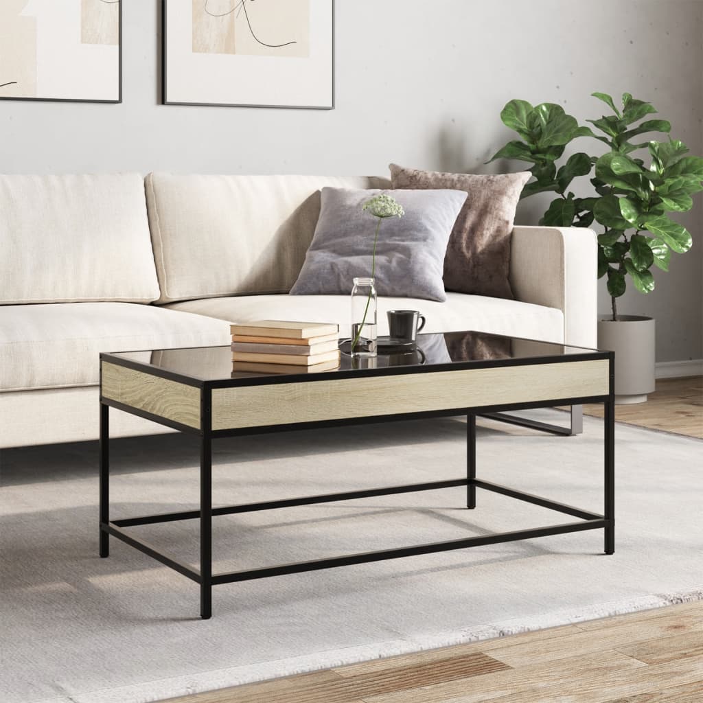 Table basse avec LED infini chêne sonoma 90x50x41 cm - XIOS