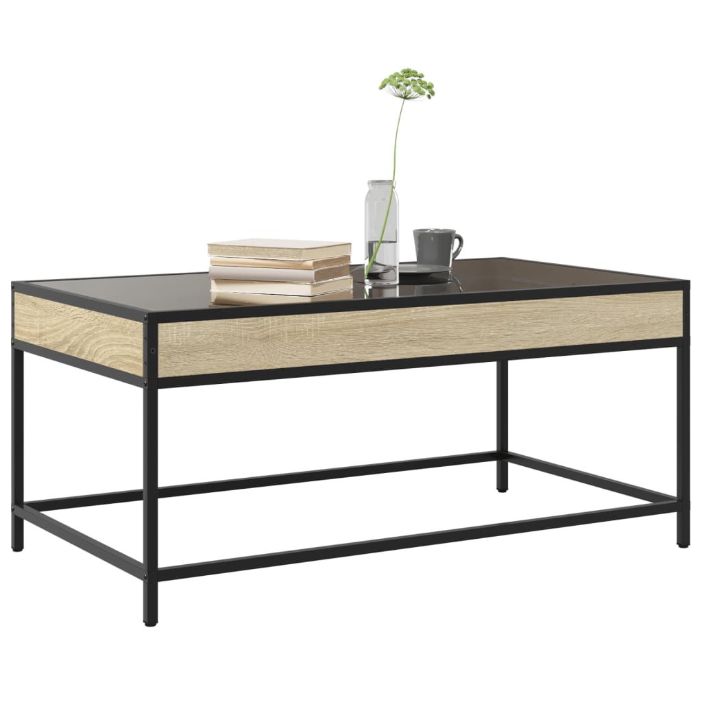 Table basse avec LED infini chêne sonoma 90x50x41 cm - XIOS