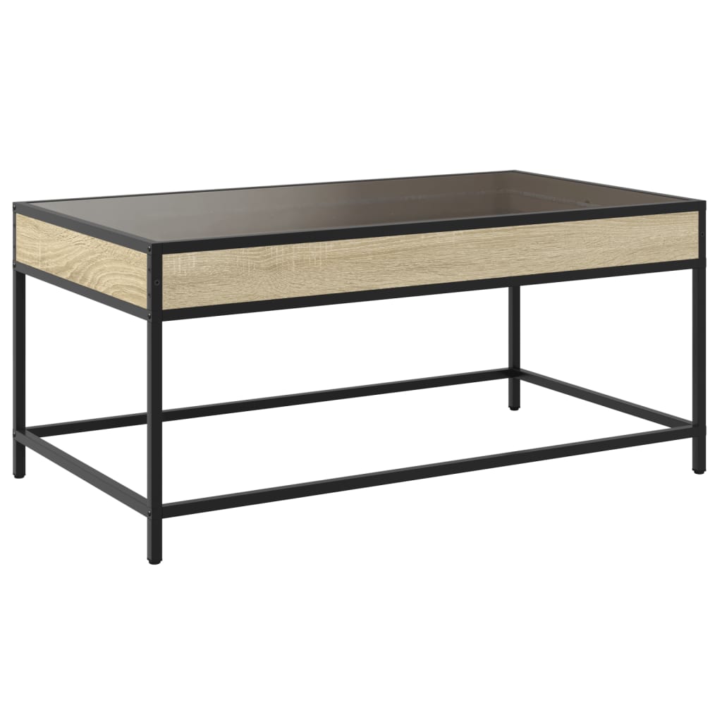 Table basse avec LED infini chêne sonoma 90x50x41 cm - XIOS