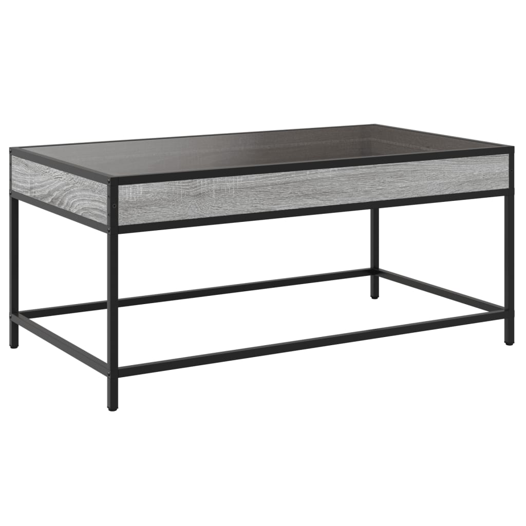 Table basse avec LED infini sonoma gris 90x50x41 cm - XIOS