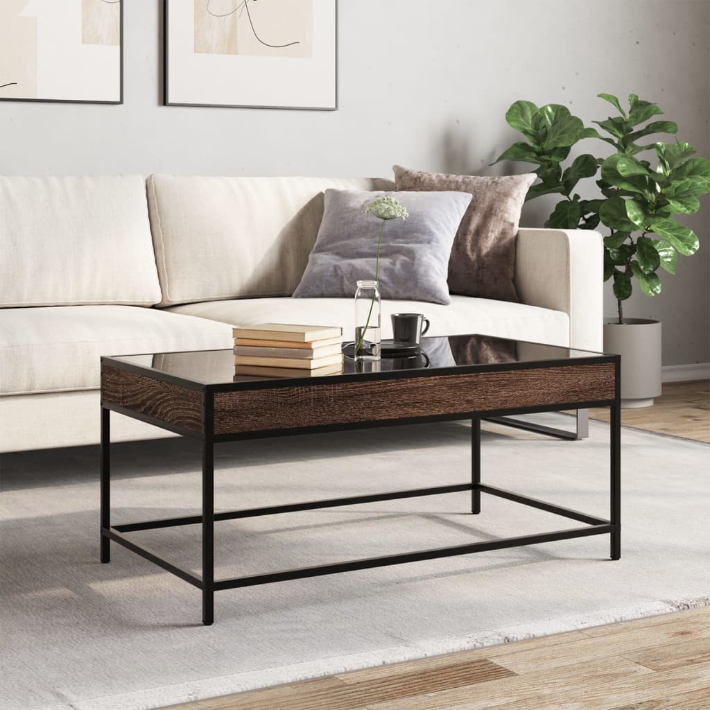 Table basse avec LED Infinity chêne marron 90x50x41 cm - XIOS