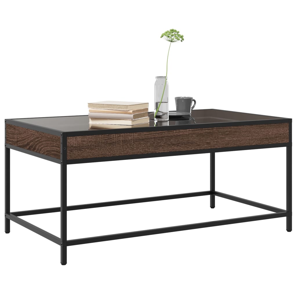 Table basse avec LED Infinity chêne marron 90x50x41 cm - XIOS