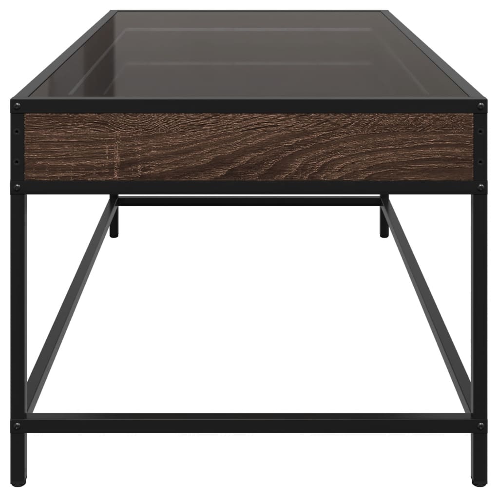 Table basse avec LED Infinity chêne marron 90x50x41 cm - XIOS