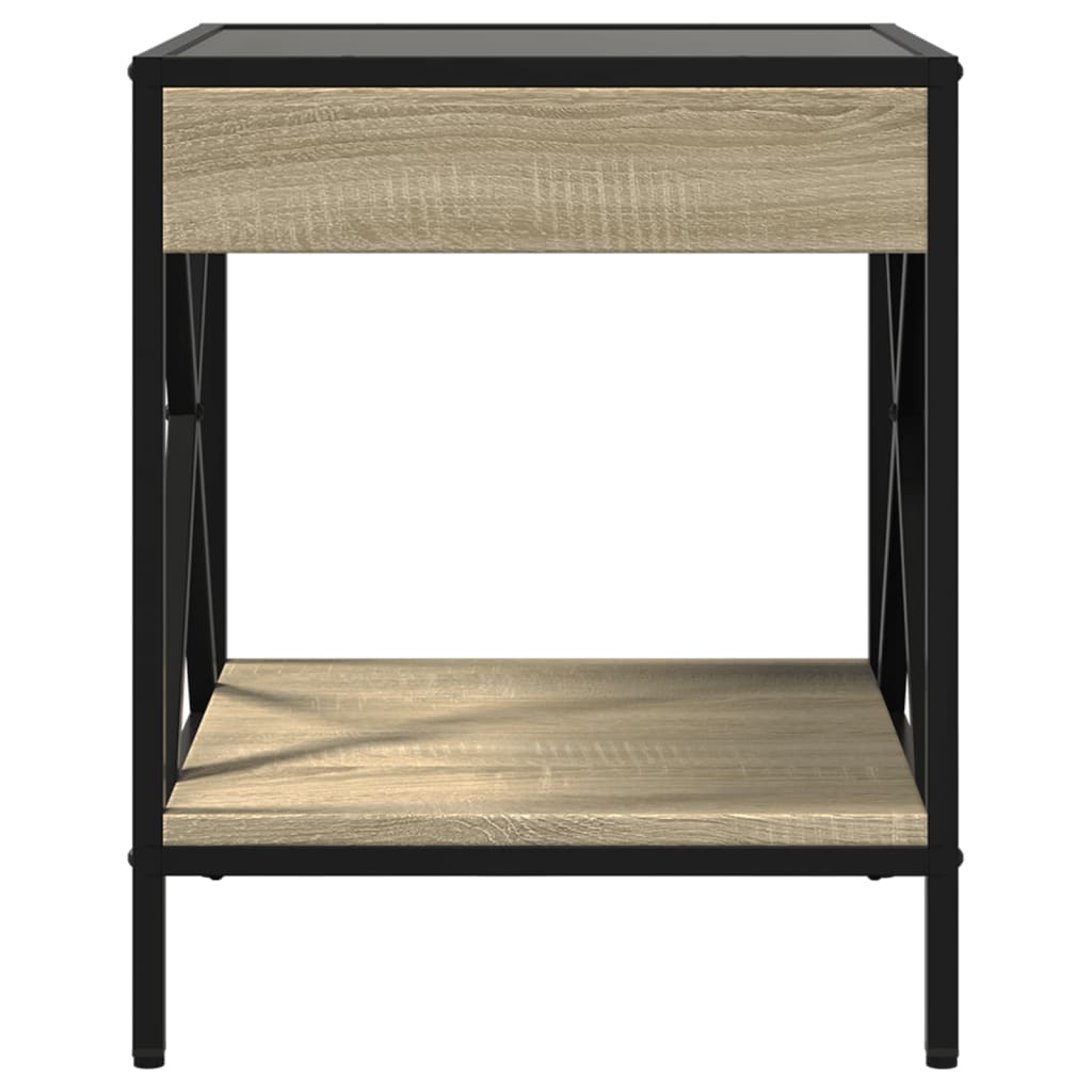 Table basse avec LED Infinity chêne sonoma 40x40x49 cm - XIOS
