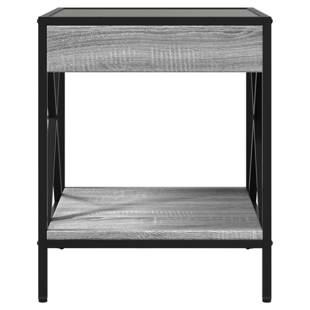 Table basse avec LED Infinity sonoma gris 40x40x49 cm - XIOS