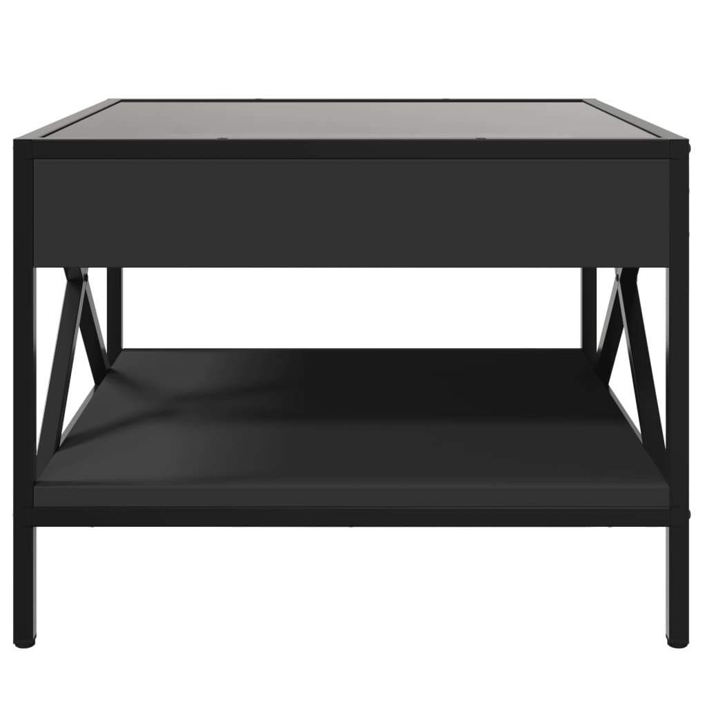 Table basse avec LED infini noir 50x50x38 cm - XIOS