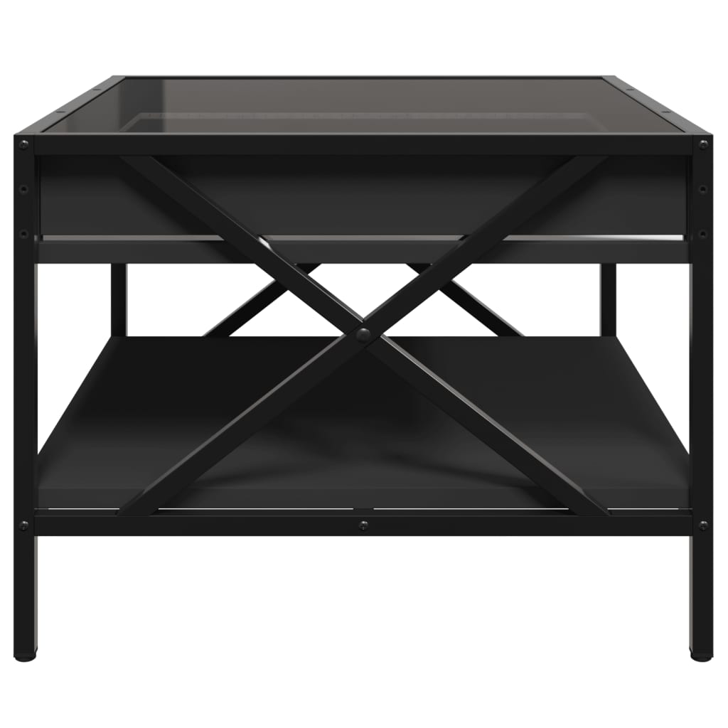 Table basse avec LED infini noir 50x50x38 cm - XIOS