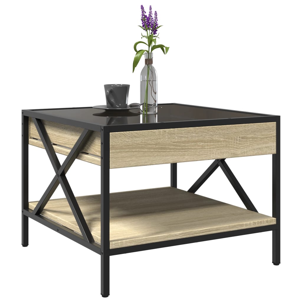 Table basse avec LED infini chêne sonoma 50x50x38 cm - XIOS