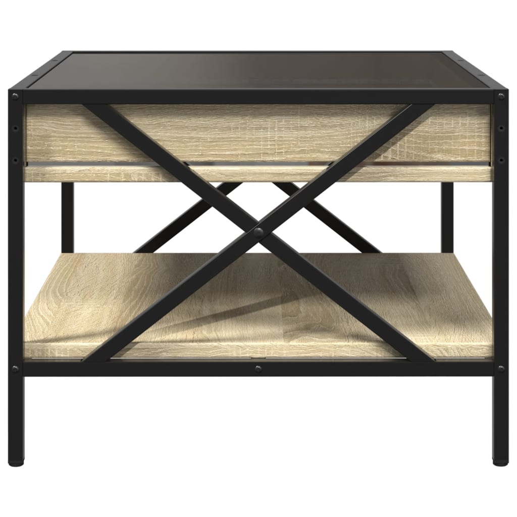 Table basse avec LED infini chêne sonoma 50x50x38 cm - XIOS