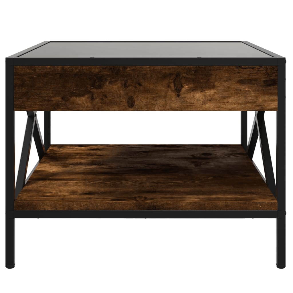 Table basse avec LED Infinity chêne fumé 50x50x38 cm - XIOS