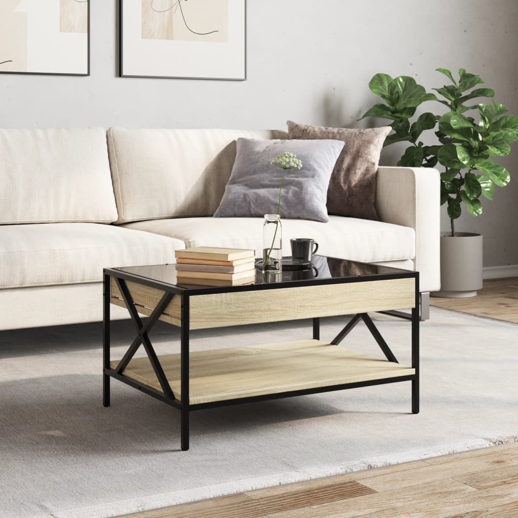 Table basse avec LED infini chêne sonoma 70x50x38 cm - XIOS