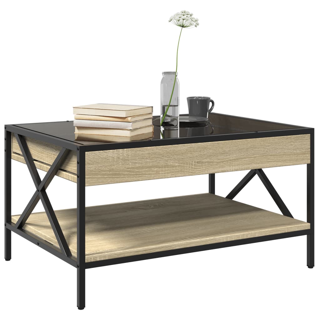 Table basse avec LED infini chêne sonoma 70x50x38 cm - XIOS