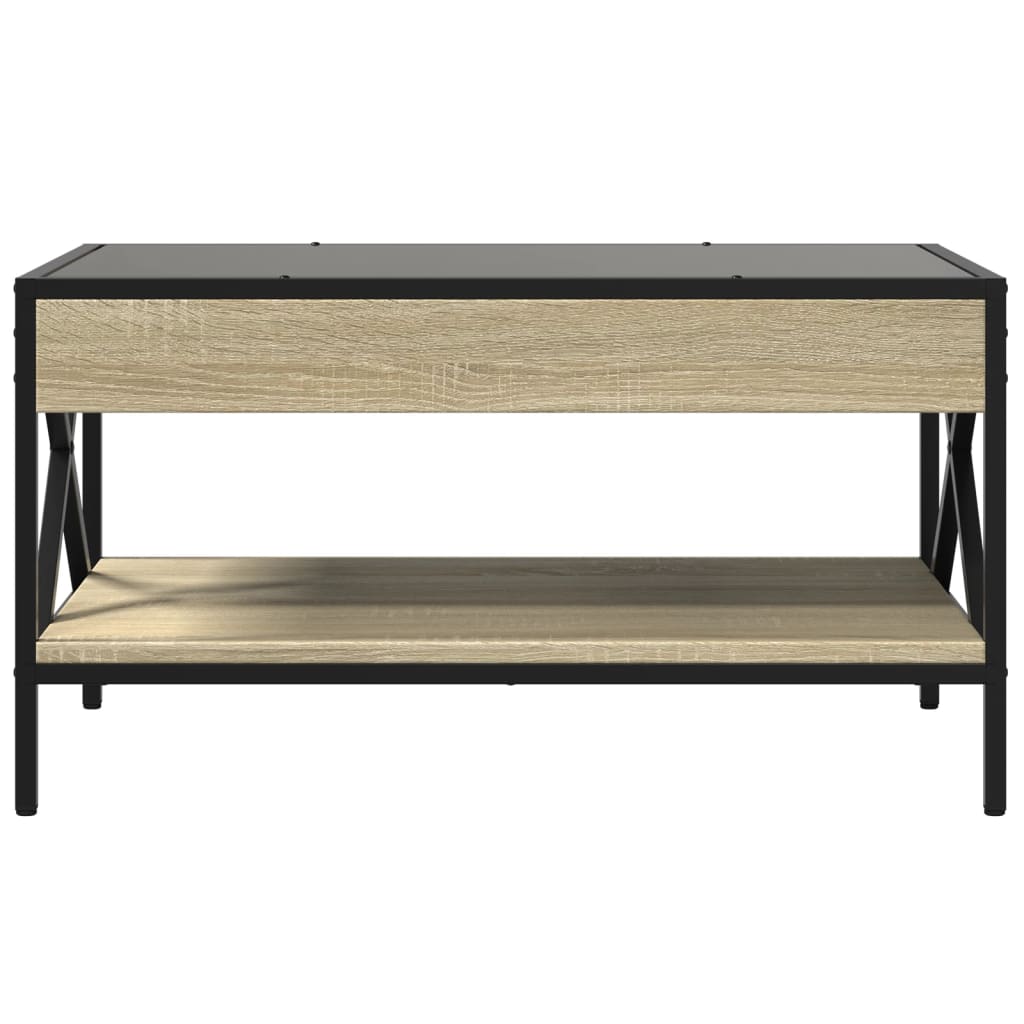 Table basse avec LED infini chêne sonoma 70x50x38 cm - XIOS