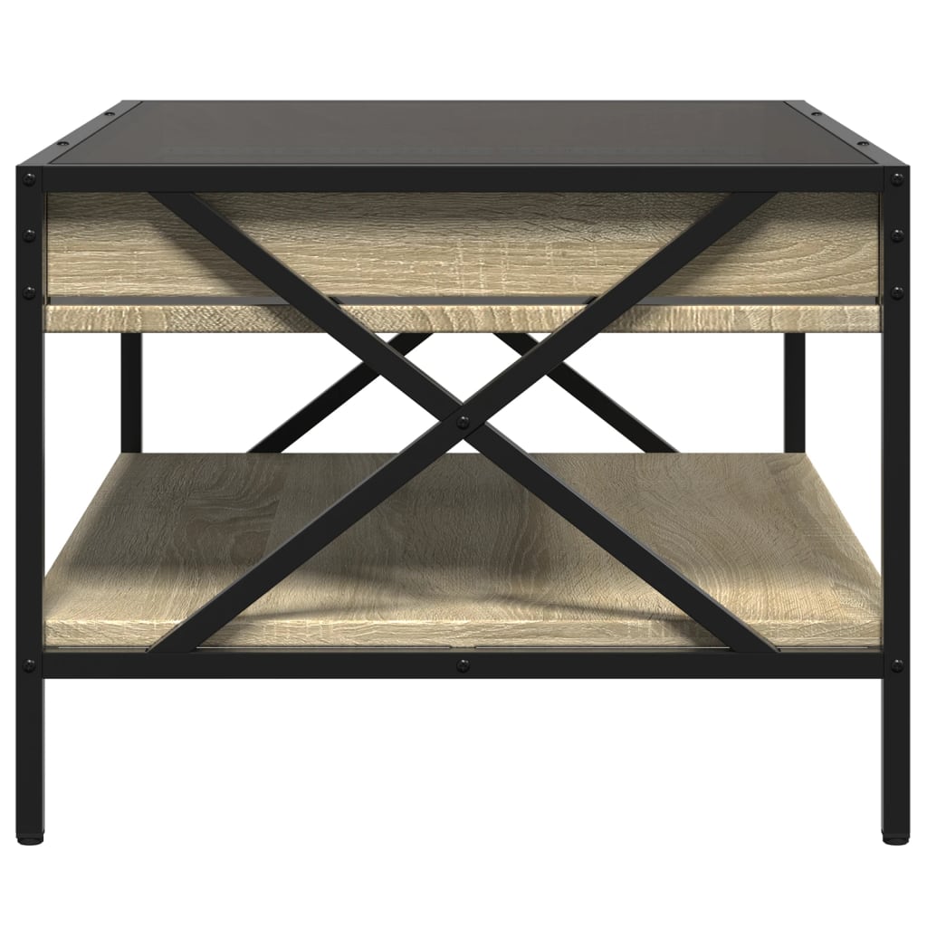 Table basse avec LED infini chêne sonoma 70x50x38 cm - XIOS