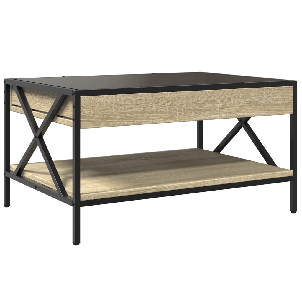 Table basse avec LED infini chêne sonoma 70x50x38 cm - XIOS
