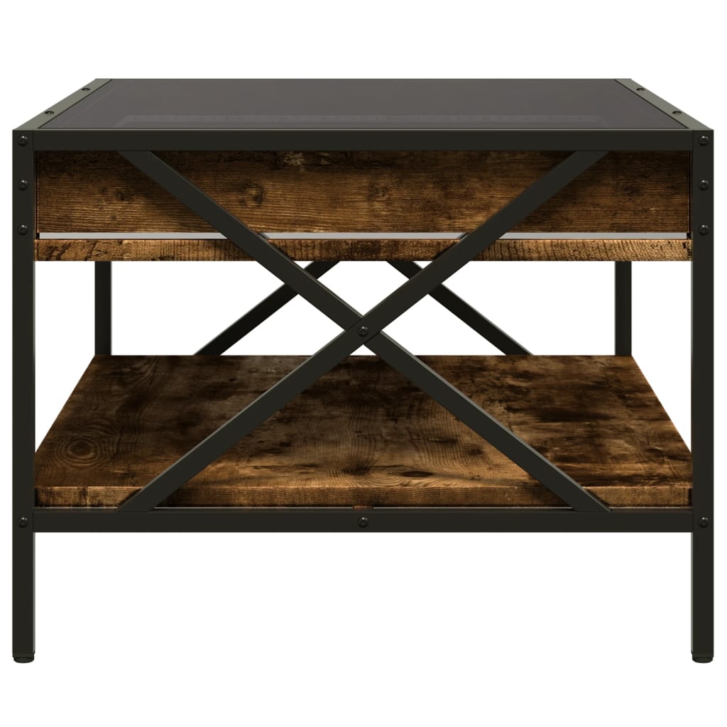 Table basse avec LED Infinity chêne fumé 70x50x38 cm - XIOS