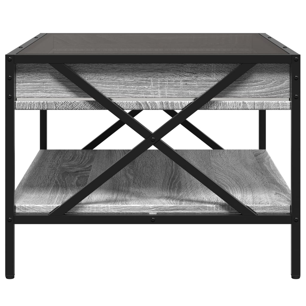 Table basse avec LED infini sonoma gris 70x50x38 cm - XIOS