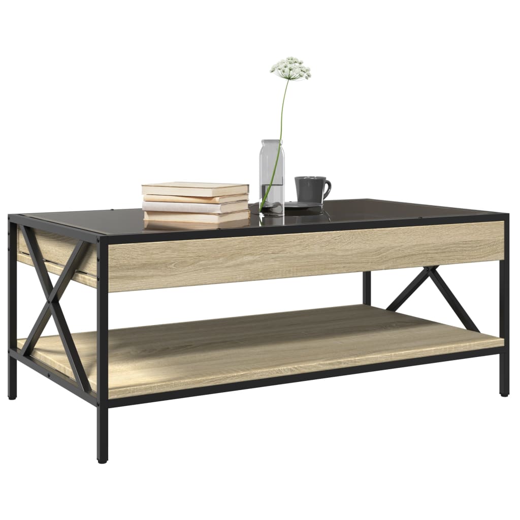 Table basse avec LED infini chêne sonoma 90x50x38 cm - XIOS