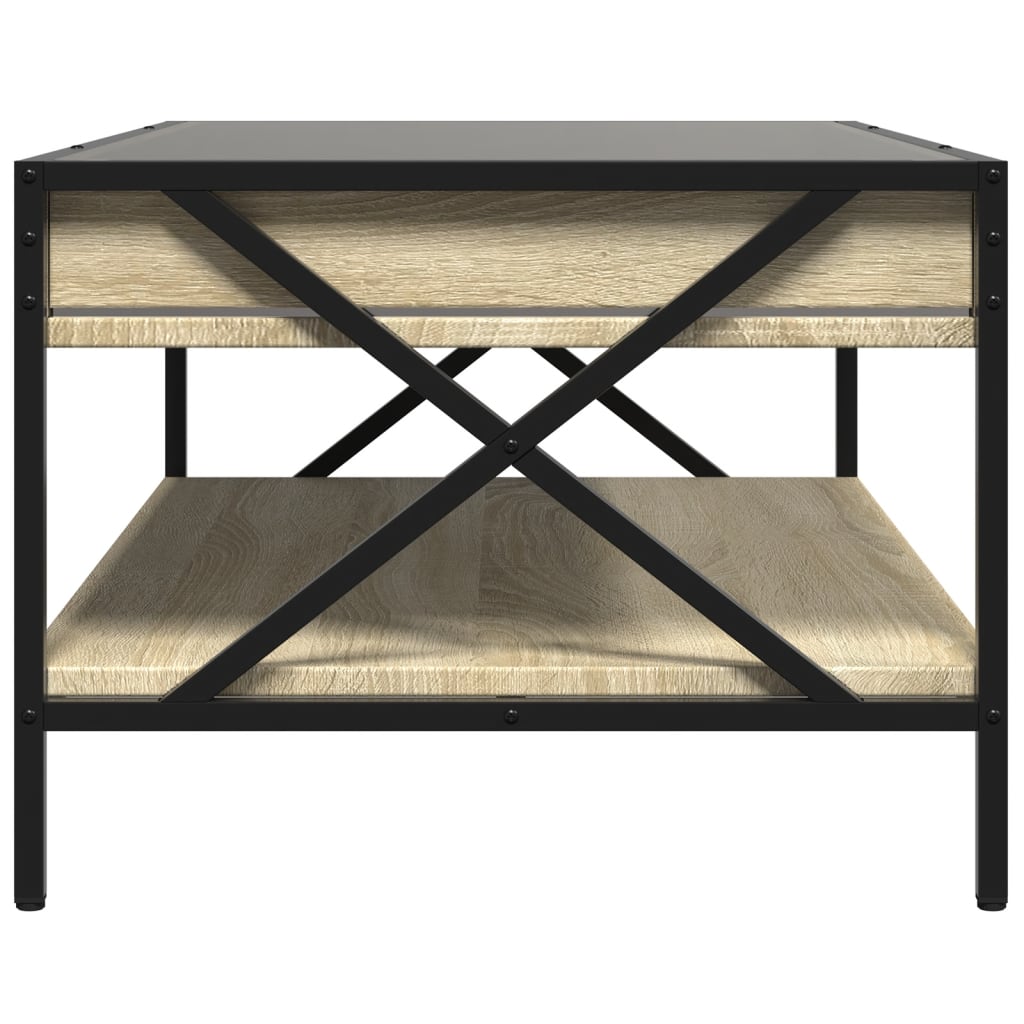 Table basse avec LED infini chêne sonoma 90x50x38 cm - XIOS