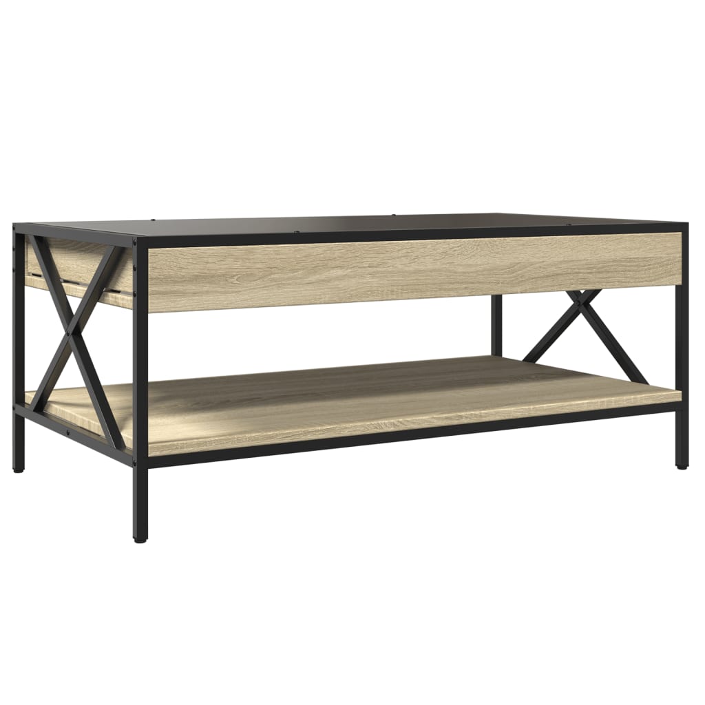 Table basse avec LED infini chêne sonoma 90x50x38 cm - XIOS