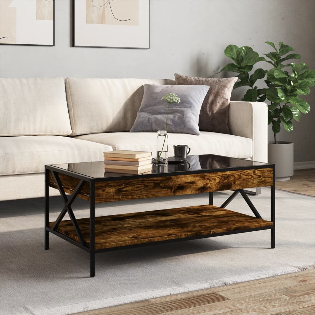 Table basse avec LED Infinity chêne fumé 90x50x38 cm - XIOS