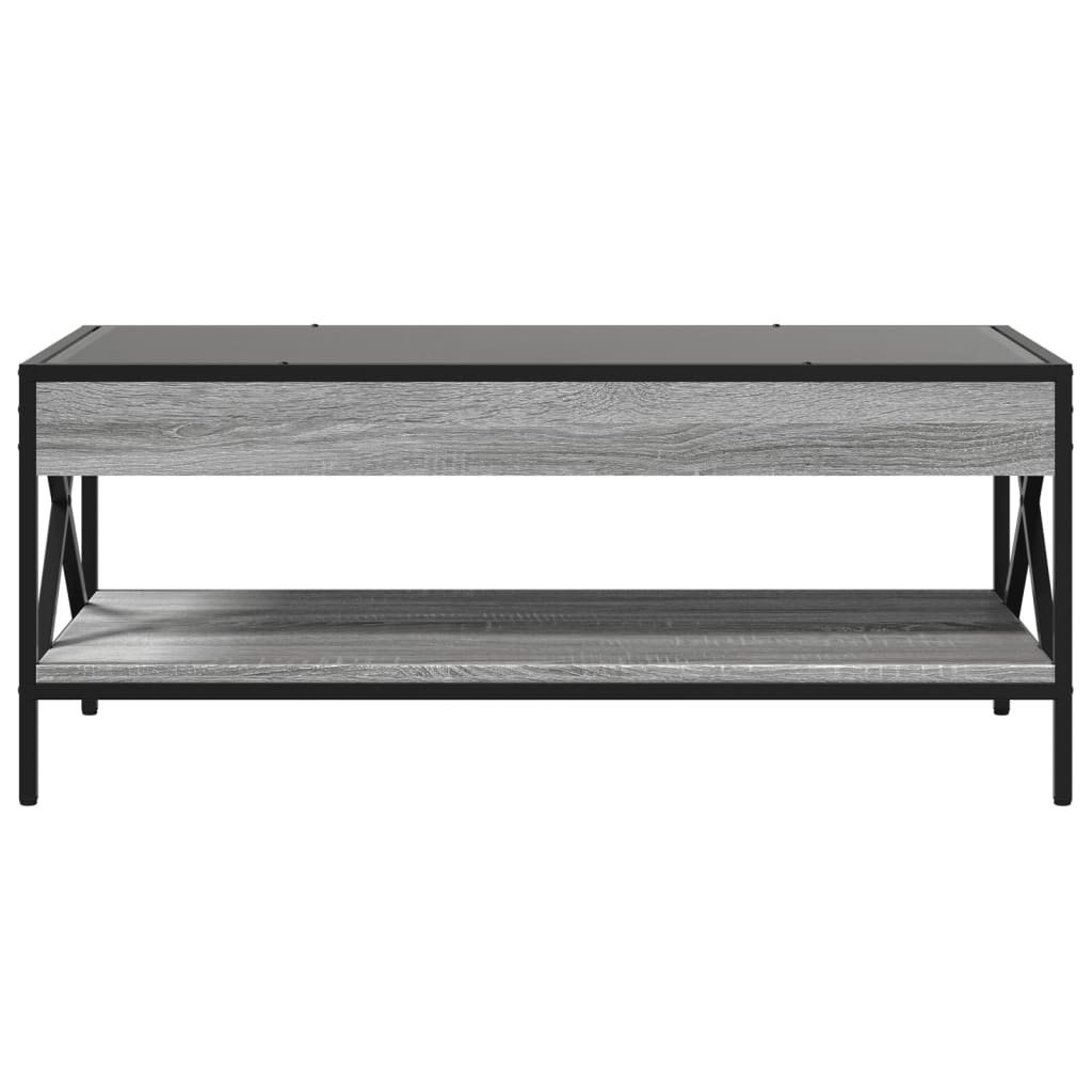 Table basse avec LED infini sonoma gris 90x50x38 cm - XIOS