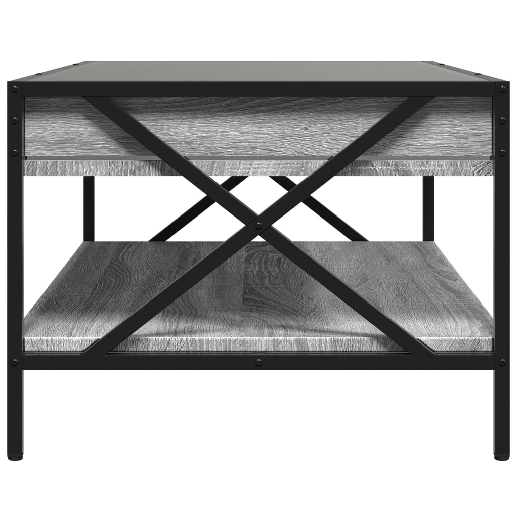 Table basse avec LED infini sonoma gris 90x50x38 cm - XIOS