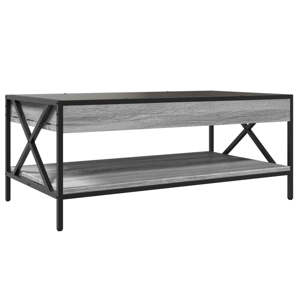 Table basse avec LED infini sonoma gris 90x50x38 cm - XIOS