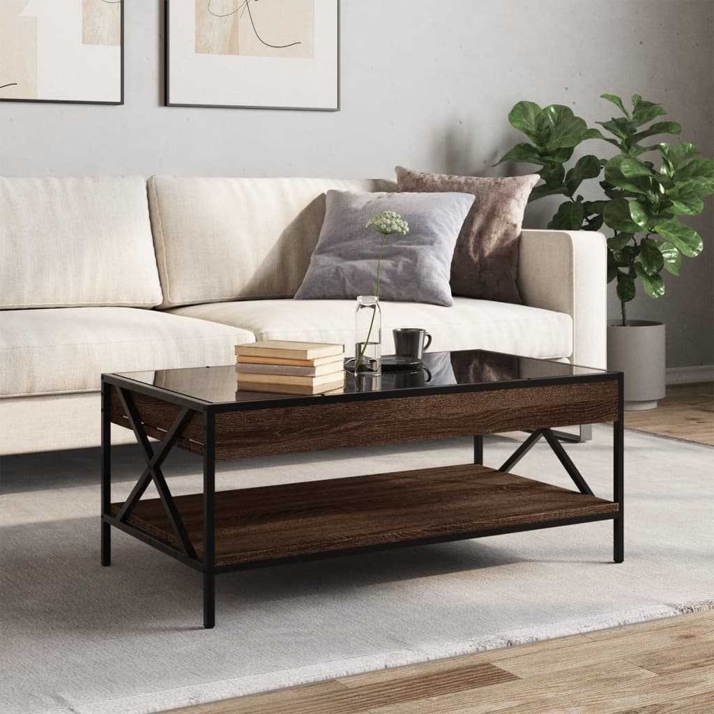 Table basse avec LED Infinity chêne marron 90x50x38 cm - XIOS