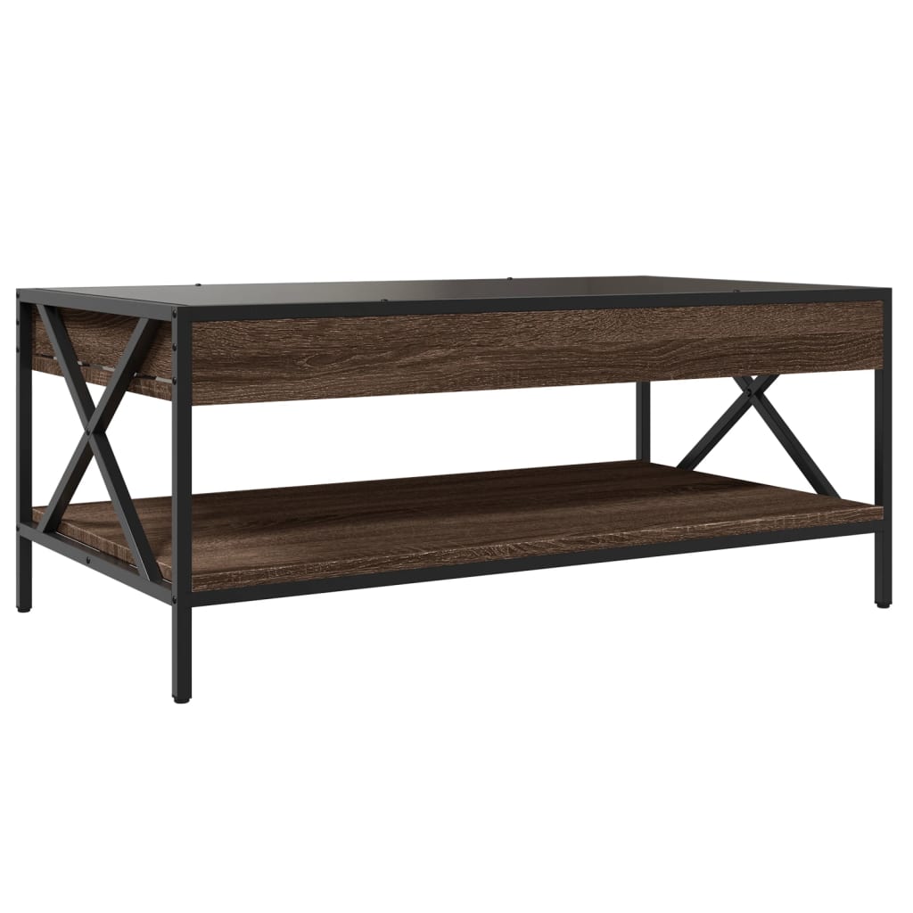 Table basse avec LED Infinity chêne marron 90x50x38 cm - XIOS