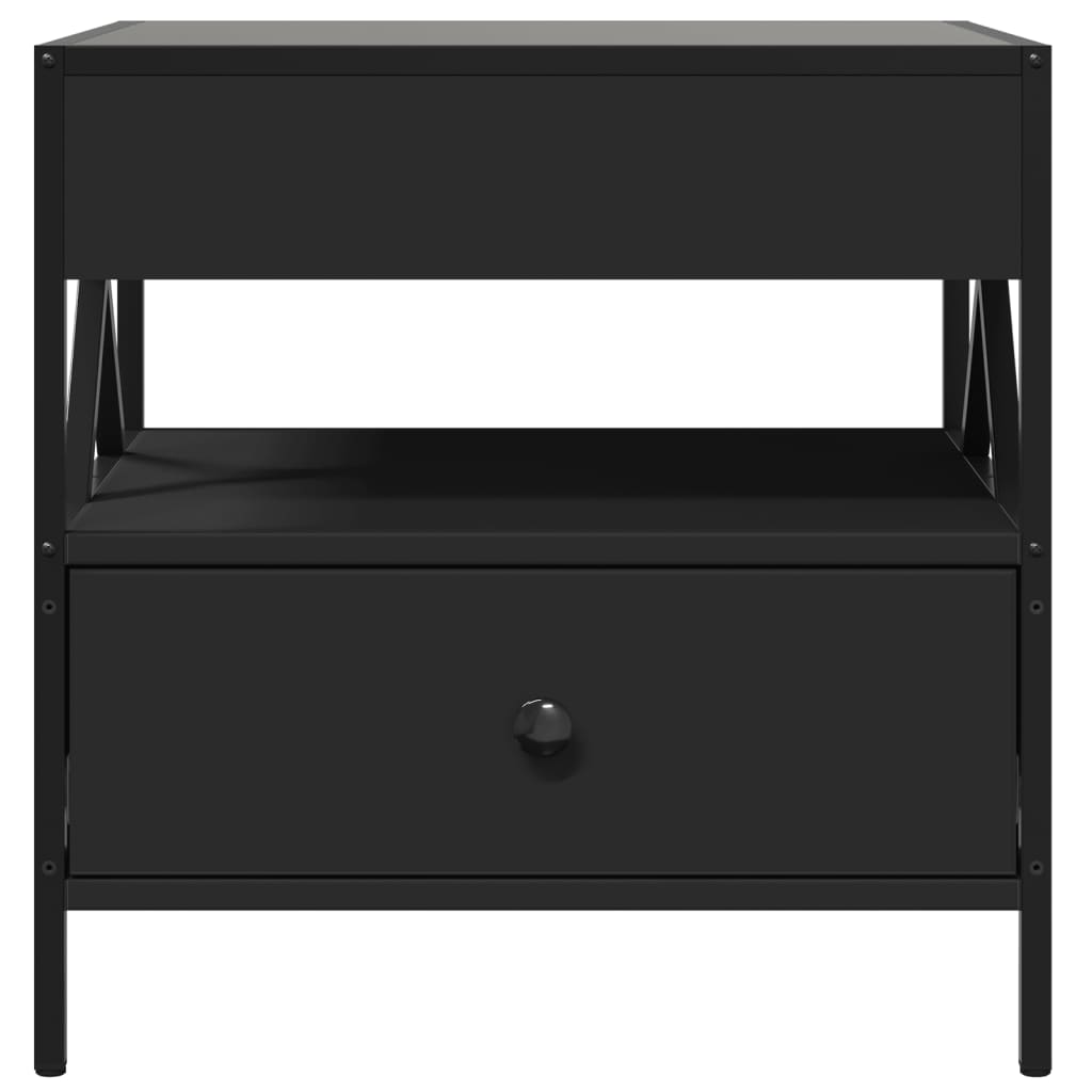 Table basse avec LED Infinity noir 50x50x51 cm - XIOS