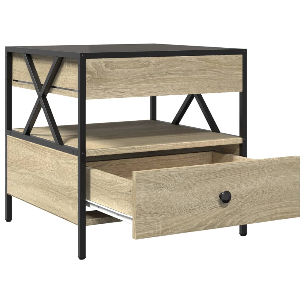 Table basse avec LED Infinity chêne sonoma 50x50x51 cm - XIOS