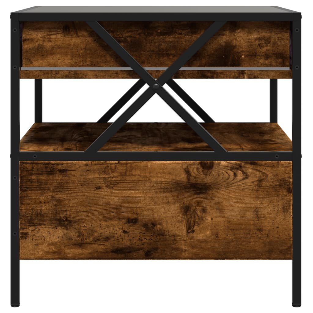 Table basse avec LED Infinity chêne fumé 50x50x51 cm - XIOS